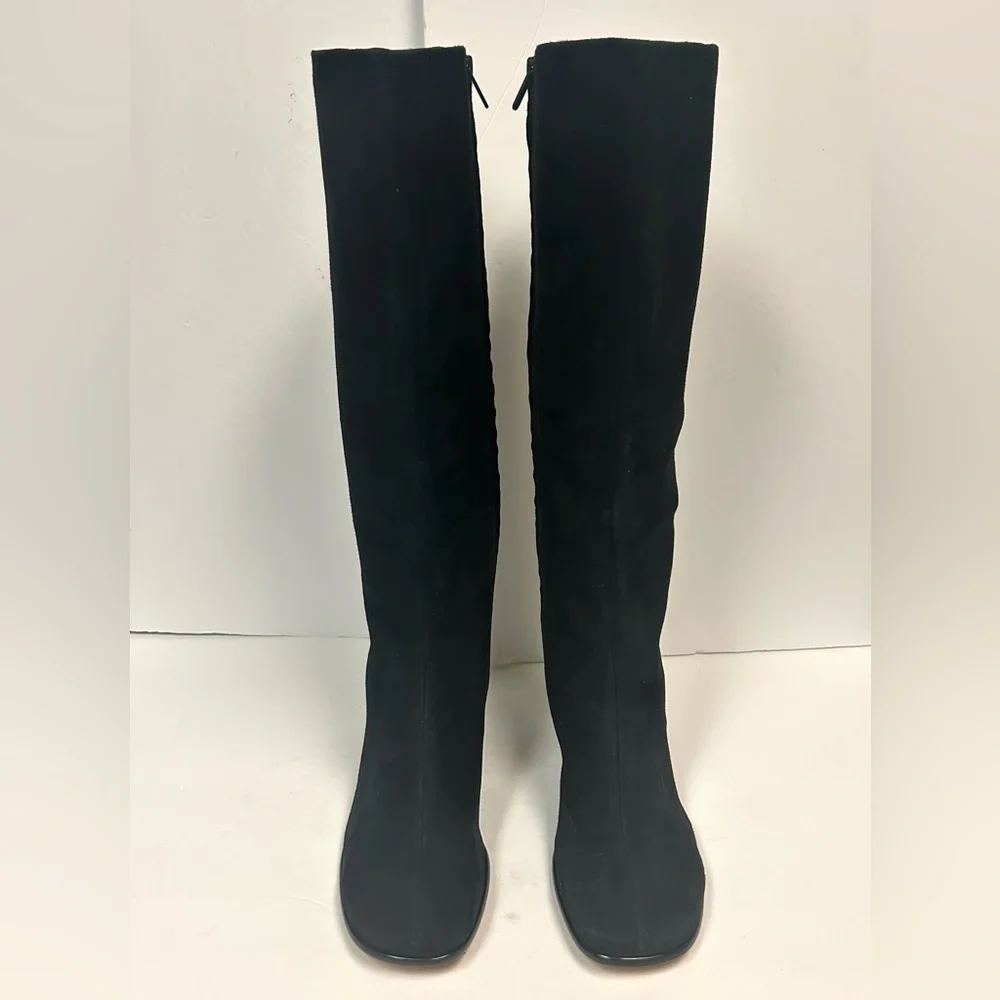 NEW Vince Boots Knee High Black Suede Women US 9.5 EU 40.5 Tall Maggie Classic - Picture 3 of 13